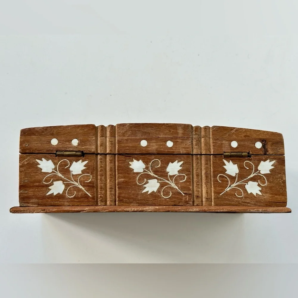 Jewelry box, wood & bone, 8”x50x3”_4